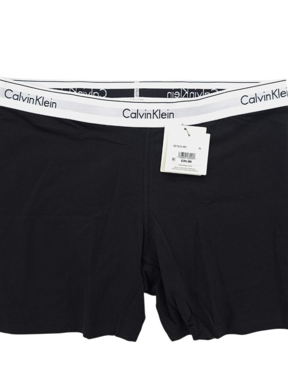 NWT CALVIN KLEIN Women's Black Icon Cotton Modal Boxer Brief QF7625 Size XL